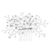Maxbell Bridal Wedding Pearl Hair Clip Comb Lady Girls Crystal Rhinestones Headpiece