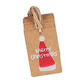 Maxbell 100PCS/Set Kraft Paper Christmas Crafts Gift Tags Price Tag Hanging Deco 4