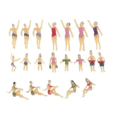 Max 20xModel Trains People Figures Scale Painted Beach Crowd Miniatures HO 1:100