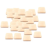 Max 50pcs Natural Square Wooden Slices Log Square Chips DIY Wood Craft Supplies