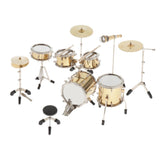 Maxbell 9pcs 1:6 Scale Miniature Drum Set Collectible Instrument - DECORATIVE MODEL
