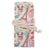 Maxbell Canvas Pencil Bags Case Painting Brush Pouch Roll Up Holders TOWER 12 holes
