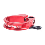Maxbell Bicycle Seatpost Clamp Fixed Screw Bike Cable Hose Holder Clip Red	34.9mm