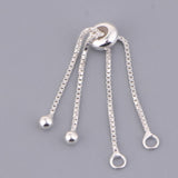 Maxbell S925 Adjustable Extender Chain for Necklace Bracelet Jewelry Making Silver