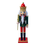 Maxbell Wooden Nutcracker Figurine Photography Props Christmas Ornament Traditional Style C