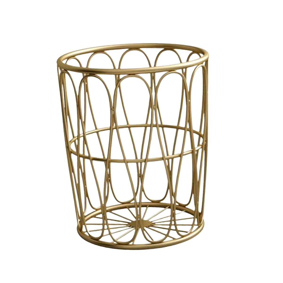 Maxbell Storage Basket Metal Storage Cart Laundry Sorter for Bedroom Aureate