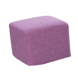 Maxbell Linen Cotton Footrest Foot Stool Cover for Living Room Accessory Durable Purple