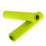 Maxbell 1Pair Non Slip Silicone Sponge Bike Handlebar Grips without Plug Lemon Green
