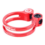 Max Maxb Bike Seat Post Clamp Ultralight Bicycle Seatpost Clip Red	31.8mm