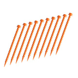 Maxbell 10Pcs Portable Tent Pegs Tent Accessories Spikes for Picnic Beach Gardening orange