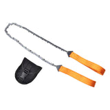 Maxbell Chain Saw with Handles Metal Wire Saw for Outdoor Carpentry Hiking 33T Orange