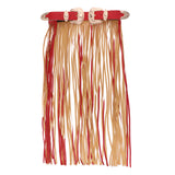 Max Women Punk Fringed Skirt PU Leather Tassels Long Dress Orange-Gold Buckle