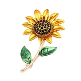 Maxbell Crystal Brooch Fancy Vintage Style Sunflower Brooch Pin for Women, Girls