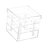 Maxbell Clear Acrylic Rose Flower Box Cut Flower Arranging Holder Gift Box 9 Holes