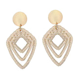 Maxbell 1Pair Dangling Ear Stud Elegant Geometric Lightweight for Daily Wear Party C