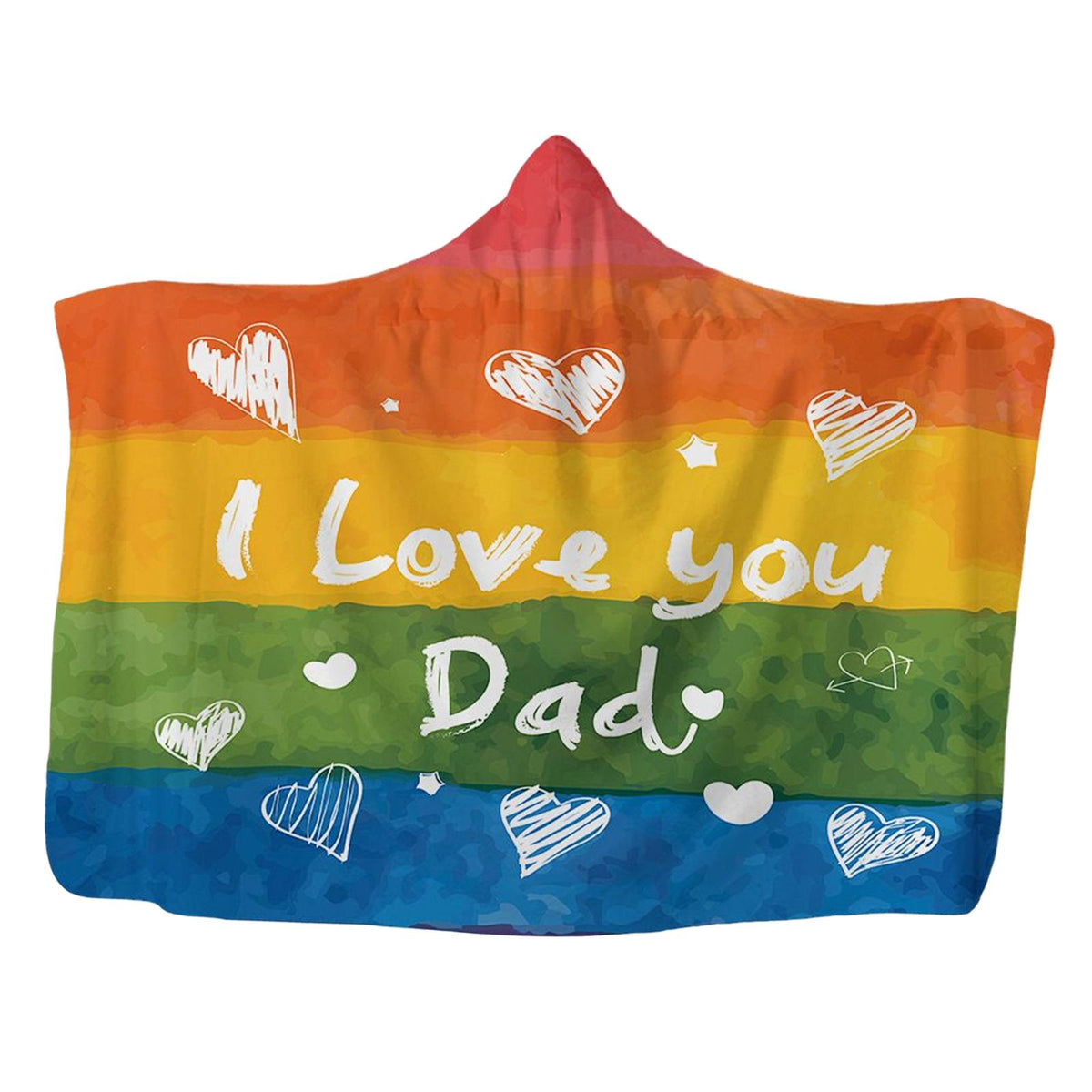 Maxbell Hooded Blanket Skin Friendly Fleece Throw Cape for All Seasons Couch Napping Dad 130x150cm
