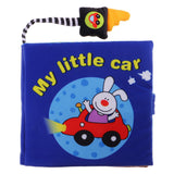 Maxbell Cute 3D Cloth Book Baby Night Educational Toys Little Car Animal Pattern Gift with Bag