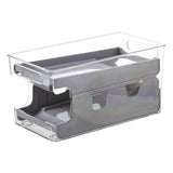 Maxbell Fridge Organizer Fridge Shelf Holder 2 Tiers for Cabinet Fridge Drawer Gray