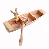 Maxbell Wood Boat Model Wood Statues Sculptures Figurines Decors Marine Beach