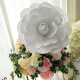 Maxbell Artificial Fabric Rose Flower Bouquet Wedding Bouquet DIY Decor White