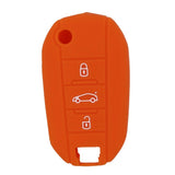 Max Silicone Cover Fit for AUDI Folding Remote Key Fob Case Shell Orange