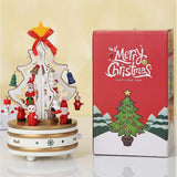 Maxbell Creative Christmas Music Box Rotatable Carousel Toy Decor Holiday Home