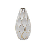 Maxbell White Ceramic Vases Centerpieces Flower Vases for Office Dining Room Wedding S