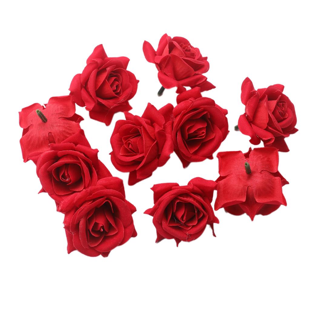 Max 10 Pieces Fake Rose Flower Heads