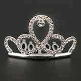 Max Mini Rhinestone Drop Crown Tiara Wedding Banquet Hair Jewelry Silver