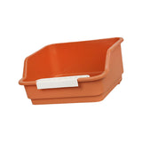 Maxbell Open Top Pet Litter Box Kitten Toilet Smooth Durable Pet Cat Toilet Sand Box orange