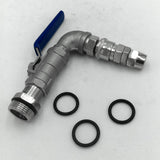 Max 90 Degree Ton Barrel Replacement Outlet Tap for Oil Water Outlet One-piece Valve - 90 Degrees (Quick Connection Type) Connected to PU Air Tube 12mm