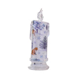 Maxbell Christmas Electronic Candle Christmas Atmosphere Light for Table Window Snowflake Pattern