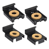Maxbell 4Pcs Mirror Clip Mirror Mount Clips Glass Retainer Clips Mirror Holder Clips black