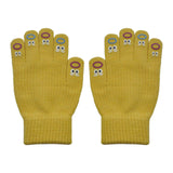 Maxbell Winter Warm Knitted Gloves Soft for Cold Weather Touch Screen Gloves Yellow