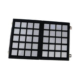 Maxbell Diamond Gemstone Display Tray Multigrid Showcase Portable for Store Show white 40 grid
