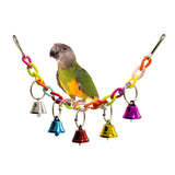 Maxbell 2 Pcs Hanging Climb Toy Parrot Bird Plastic Ladder Swing Bridge with Bell