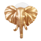 Max Maxb Elk Elephant Head Suction Hooks Wall Hanger Rack Holder  Gold-Elephant