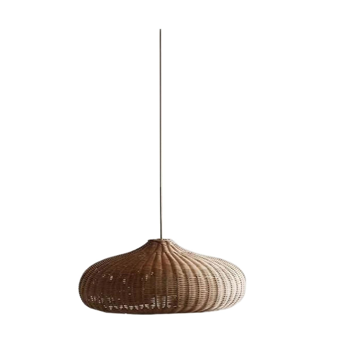 Maxbell Rattan Chandelier Lamp Shade Decorative Ceiling Pendant Light for Hallway 48x48x140cm Brown
