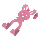 Maxbell Over The Door Hook Double Hooks Decorative Iron for Hanging Handbag Keys Pink