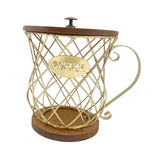 Maxbell Espresso Pod Holder Wire Espresso Capsule Holder for Cafes Family Countertop gold