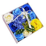 Maxbell Rose Soap Flower Gift Box Floral Scented Soap Party Wedding Flower Bath Soap Blue