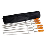 Maxbell 6x Roasting Sticks BBQ Skewers Barbecue Grill Forks for Grilling Outdoor