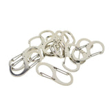 Maxbell 10 Pieces Steel Dual Carabiner Clip Keychain Clip With Secure Lock Keyrings