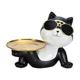 Maxbell animal Figurine Storage Tray Sculpture for Entrance Living Room Home Black