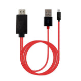 Maxbell Hight Quality Red Micro USB 2.0 To HDMI HD Cable Adapter For Samsung Android