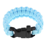 Maxbell Outdoor Camping Hiking Survival Rope Paracord Bracelet with Buckle blue