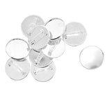 Max 10Pcs 25mm Brooch Making Blank Cabochon Bezel Setting Trays for Badge White