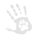 Maxbell Creative Handprint Decal Wallpaper PVC for Halloween Laptop Window 12.7CM White