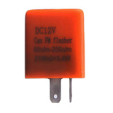 Maxbell 12V 2 Pin Adjustable Frequency LED Flasher Relay Turn Signal Blinker  orange