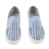 Maxbell Women Casual Hollow Canvas Loafer Flats SlipOn Walking Shoes Sneaker 41 Blue - Aladdin Shoppers
